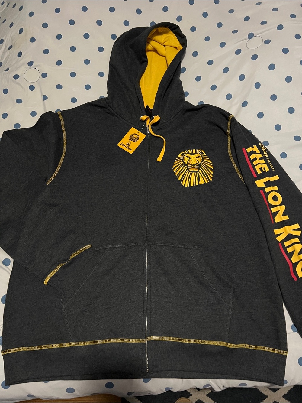 Disney Gray & Yellow The Lion King Zip Hoodie